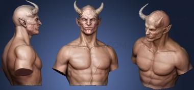 3D model Demon Bust (1) (STL)